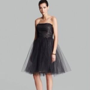 Vera Wang sequence midi dress with tutu skirt